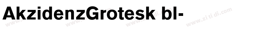 AkzidenzGrotesk bl字体转换